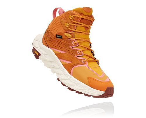 Hoka One One Anacapa Mid GORE-TEX Women's Hiking Boots Desert Sun / Golden Yellow | 2956048-GP