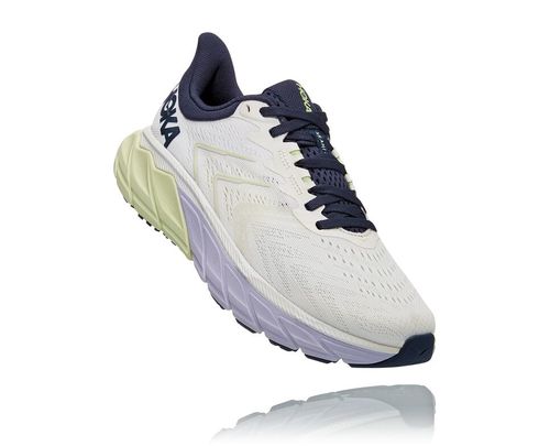 Hoka One One Arahi 5 Women's Road Running Shoes Blanc De Blanc / Outer Space | 3189075-YC