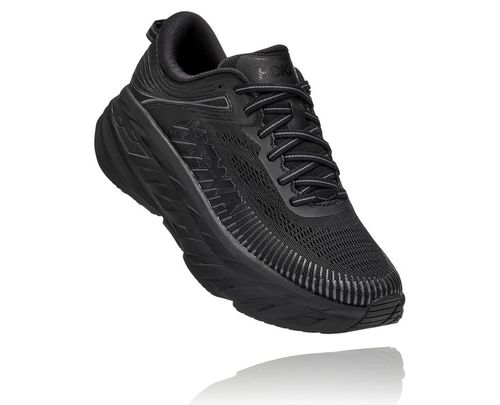 Hoka One One Bondi 7 Women's Road Running Shoes Black / Black | 8792316-PX