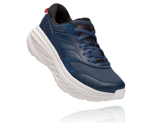 Hoka One One Bondi L All Gender Road Running Shoes Moonlit Ocean / Nimbus Cloud | 9872103-OB