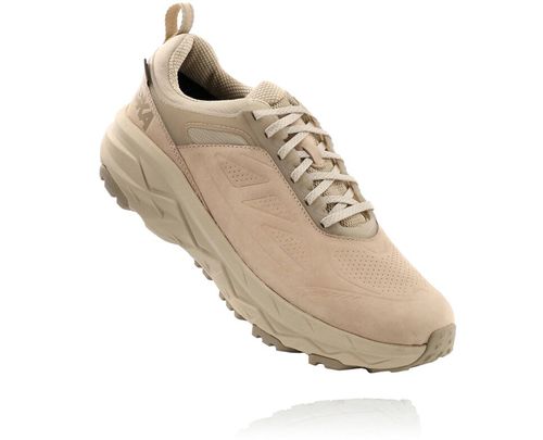 Hoka One One Challenger Low GORE-TEX Men's Trail Running Shoes Oxford Tan / Dune | 8260193-AN