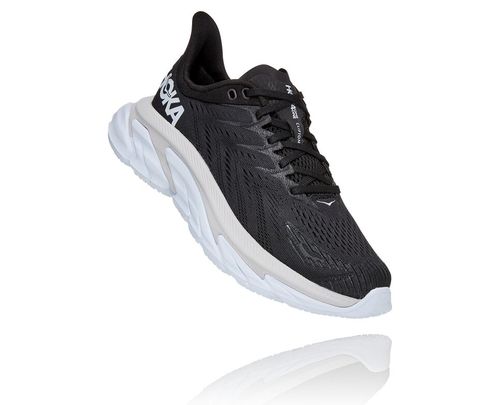 Hoka One One Clifton Edge Women's Road Running Shoes Black / White | 1527360-BZ