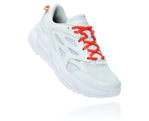 Hoka One One Clifton L All Gender Road Running Shoes Wan Blue / Mandarin Red | 6348029-BF