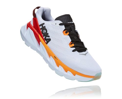 Hoka One One Elevon 2 Men's Road Running Shoes White / Blazing Orange | 0721843-GT