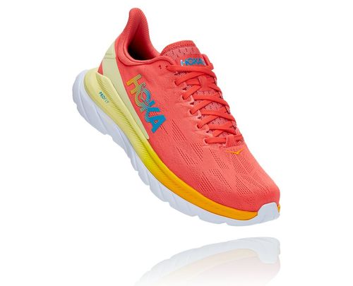 Hoka One One Mach 4 Women's Road Running Shoes Hot Coral / Saffron | 3627108-QN