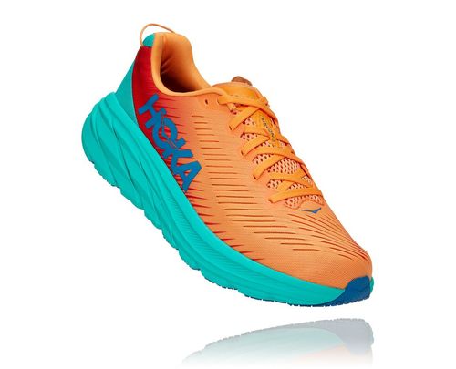 Hoka One One Rincon 3 Men's Road Running Shoes Blazing Orange / Fiesta | 5803619-TR