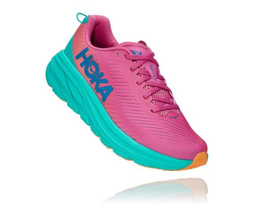 Hoka One One Rincon 3 Women's Road Running Shoes Phlox Pink / Atlantis | 4037169-EW