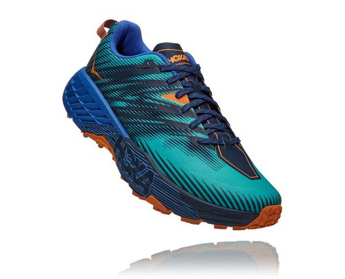 Hoka One One Speedgoat 4 Men's Trail Running Shoes Atlantis / Dazzling Blue | 0239675-OS