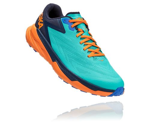 Hoka One One Zinal Men's Trail Running Shoes Atlantis / Outer Space | 6182954-AK